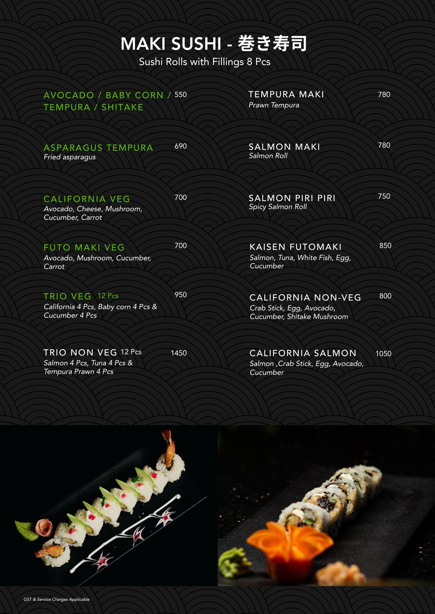 Menu Page 8